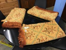 Three chenille table cloths