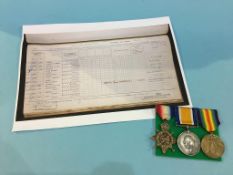 Mounted World War I trio, to T. Bennet T3-025604