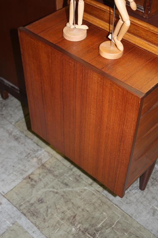 A British teak sideboard in the style of Arne Vodder for Sibast with two 'push' double doors flanked - Image 9 of 9