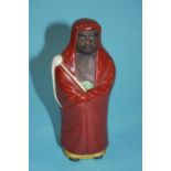Chinese red glazed figure 17 cm height