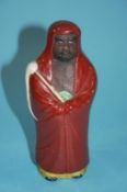 Chinese red glazed figure 17 cm height
