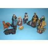 Ten piece Nativity scene