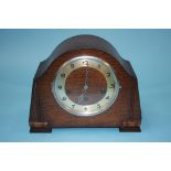 Oak cased mantle clock