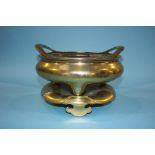 Large bronze polished censor and stand 23 cm Height 32 cm diameter
