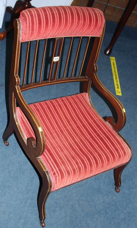 An Edwardian armchair