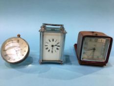 Carriage clock, travel clock and one other