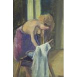 20th century Continental school, Rolfsted, oil on canvas, signed, 'The Bather', 48 x 34cm