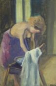 20th century Continental school, Rolfsted, oil on canvas, signed, 'The Bather', 48 x 34cm