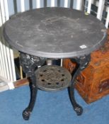 Cast iron pub table