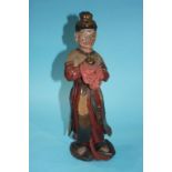 Chinese carved figure of an attendant 42 cm height