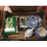 One box assorted to include Corgi, Die Cast toys and Ringtons china