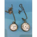 Two gents pocket watches and chains