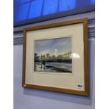 Pair, William Thomas, watercolour, 'Hammersmith Bridge' and 'Putney', 21 x 25cm