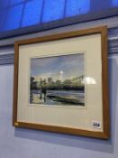 Pair, William Thomas, watercolour, 'Hammersmith Bridge' and 'Putney', 21 x 25cm