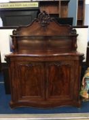 A Victorian mahogany chiffonier, 122cm wide