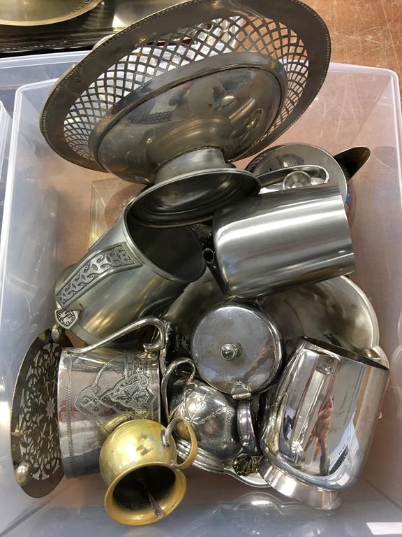 Three boxes of assorted silver plate etc. - Image 2 of 4