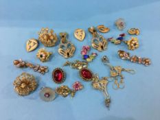 Twelve pairs of decorative earrings