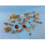 Twelve pairs of decorative earrings