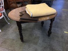 Oak barley twist table