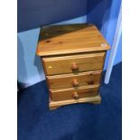 Pine bedside chest