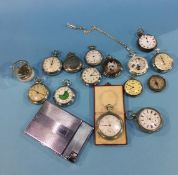 Quantity of pocket watches, cigarette case etc.