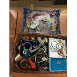 Two boxes of assorted to include a quantity of costume jewellery