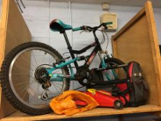 A child's 'Charm' bicycle, toolbox etc.
