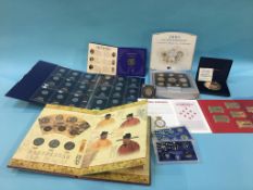 A 2001 UK Executive proof coin collection and various other coin presentation packs