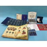 A 2001 UK Executive proof coin collection and various other coin presentation packs