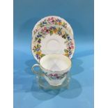 Quantity of Shelley, Spring Bouquet pattern, to include six cups, six saucers, six small plates