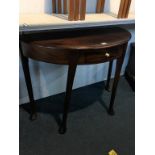 Half moon hall table