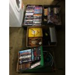 Five boxes of DVDs etc.