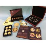 A set of Limited Edition ingot series London 2012 medals; a collection of Diana Portraits of a