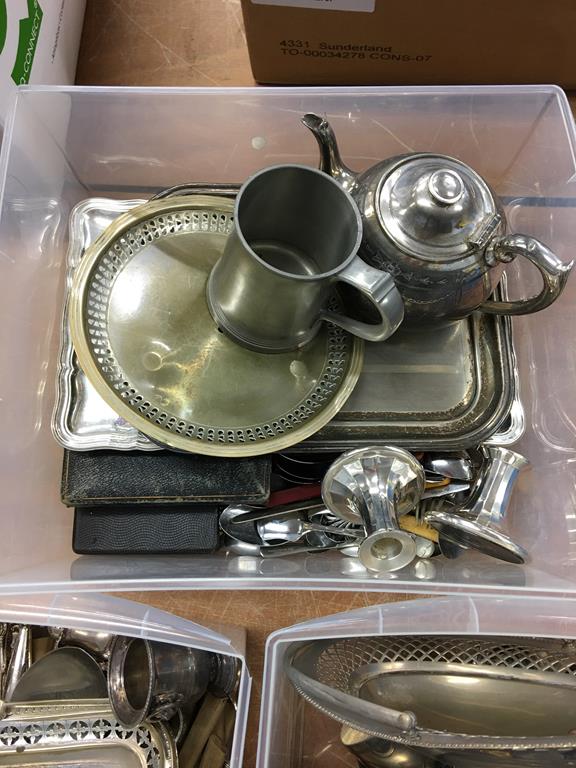 Three boxes of assorted silver plate etc. - Image 4 of 4