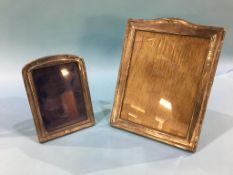 Two silver standing mirror frames, Chester hallmarks