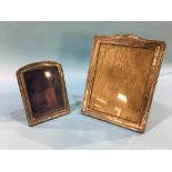Two silver standing mirror frames, Chester hallmarks