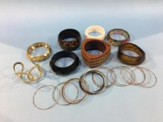 Twenty six assorted bangles