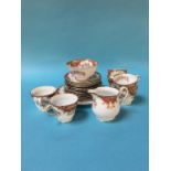 21 piece Shelley Sheraton pattern dinner service, to include six cups, six saucers, six small