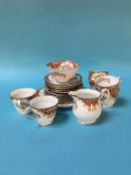 21 piece Shelley Sheraton pattern dinner service, to include six cups, six saucers, six small