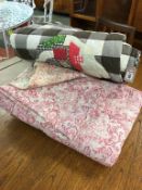 Two patchwork quilts, one Durham quilt (paisley), one American style