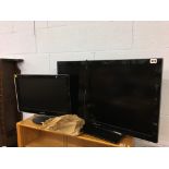 Samsung TV and a Panasonic TV with remote