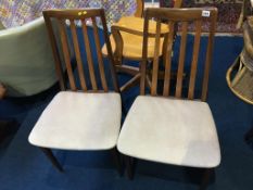 Pair of G Plan teak chairs