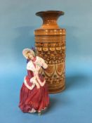 A Denby vase, plus Royal Doulton figure 'Christmas Morn 1992'