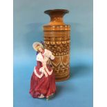 A Denby vase, plus Royal Doulton figure 'Christmas Morn 1992'