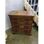 A reproduction mahogany Batchelors chest, 63cm