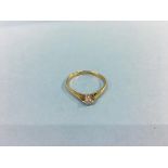 A 9ct gold diamond solitaire ring, weight 1.7 grams