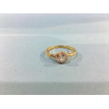 A 22ct gold and white sapphire ring, size N, 2.7g