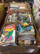 A large quantity of 'Marvel' and 'DC' comics