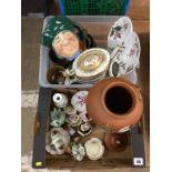 Two boxes of assorted including Royal Doulton Toby jug etc.