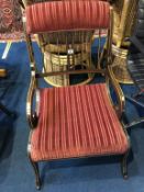 An Edwardian armchair